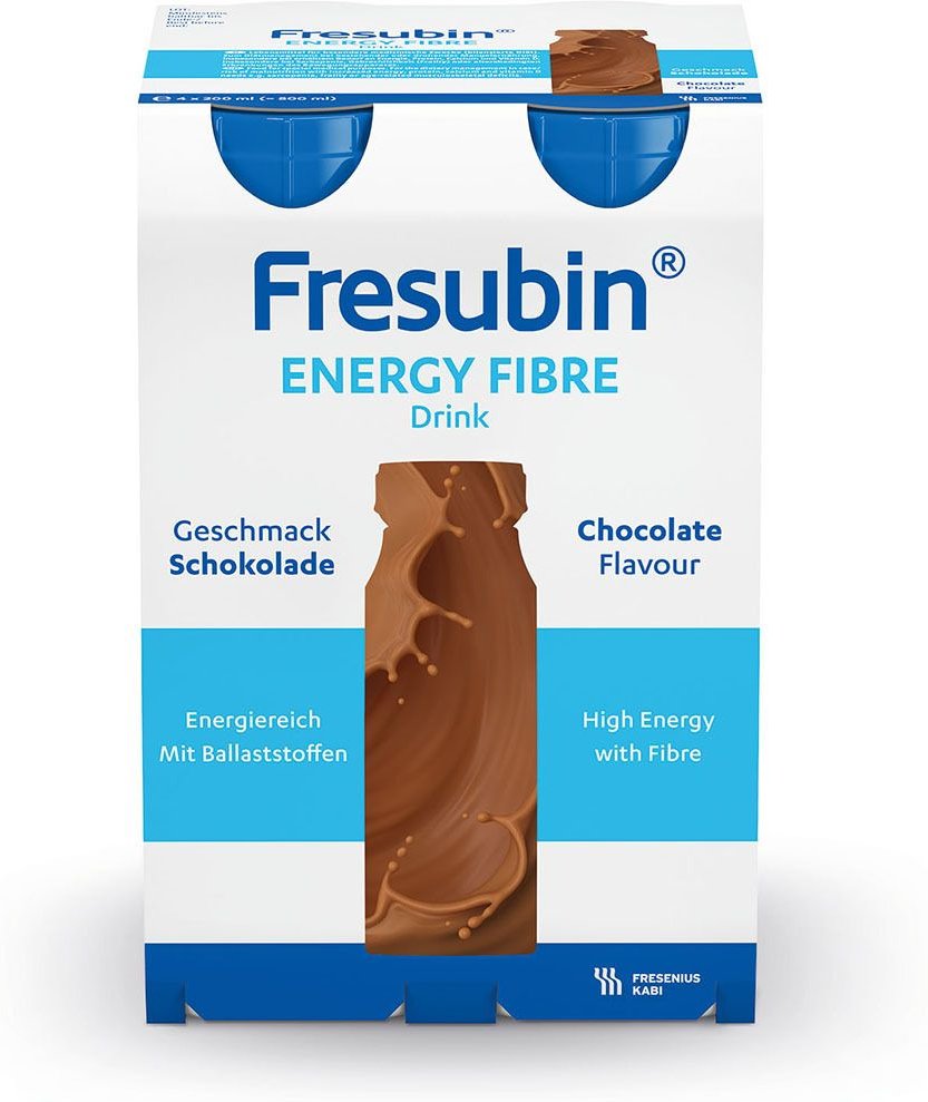 Fresubin Energy Fibre Drink Schokolade Trinkfl. 4x200 ml Lösung