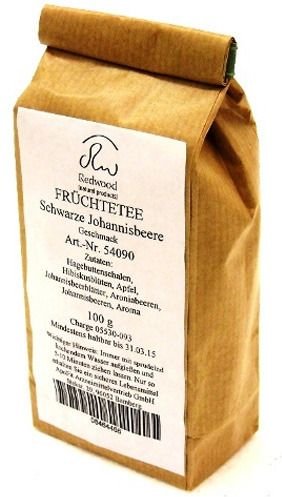 Schwarze Johannisbeere Früchtetee aromatisiert 100 g Tee
