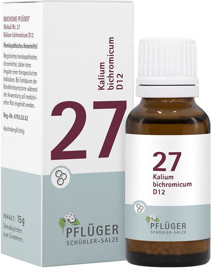 Biochemie Pflüger 27 Kalium bichromicum D 12 Globuli