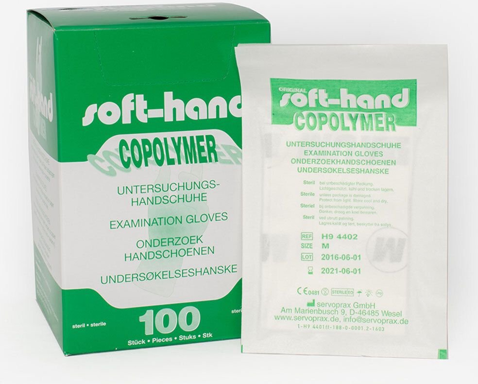Handschuhe Einmal Copolymer steril Gr.M 100 St