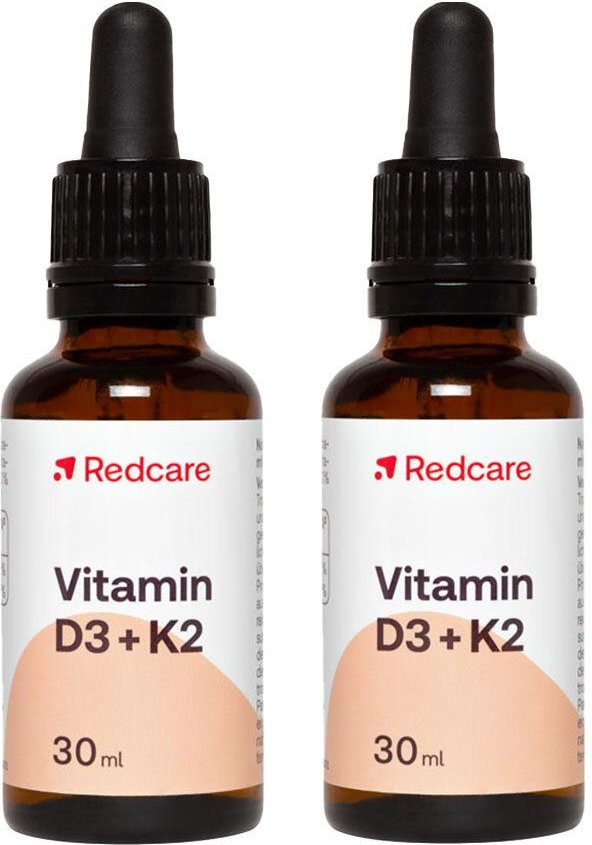 Redcare Vitamin D3 + K2 Doppelpack 2x30 ml Tropfen zum Einnehmen