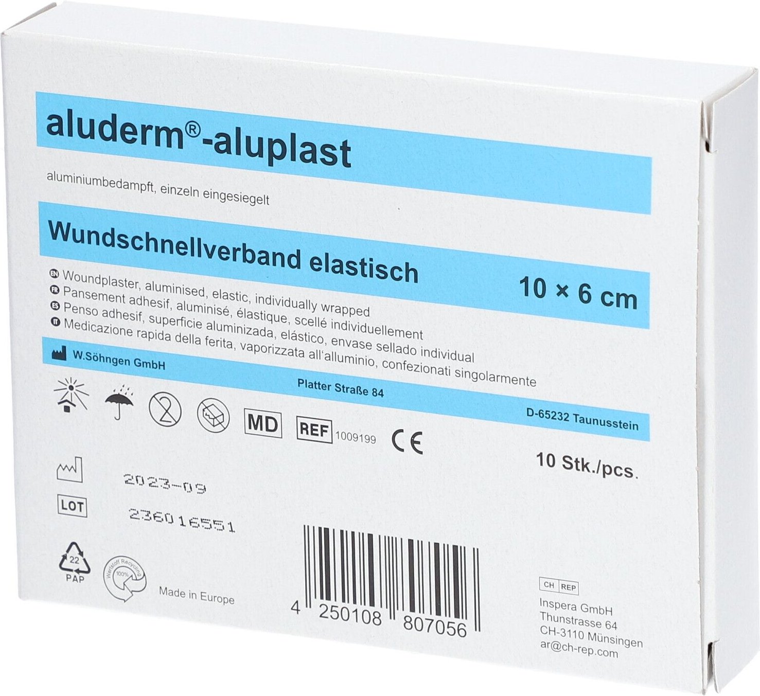 Aluderm aluplast Wundverb.Pfl.6 cmx1 m elast. 1 St Pflaster
