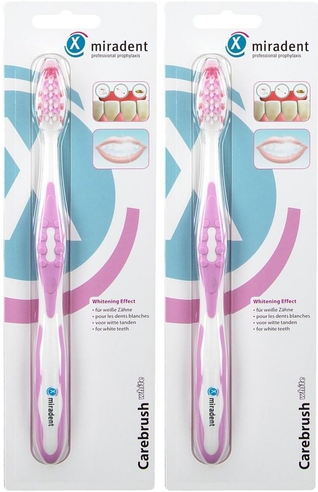 Miradent Carebrush WHI PIN x2 2x1 St Zahnbürste