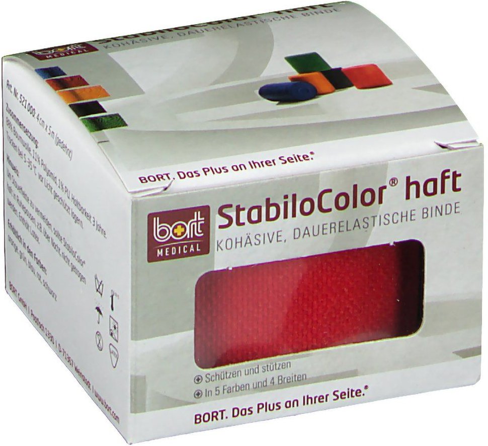 Bort StabiloColor haft Binde 4 cm rot 1 St Binden