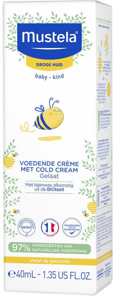 Mustela Voedende Cold Cream Gelaat Droge Huid Nieuwe Formule 40 ml Creme