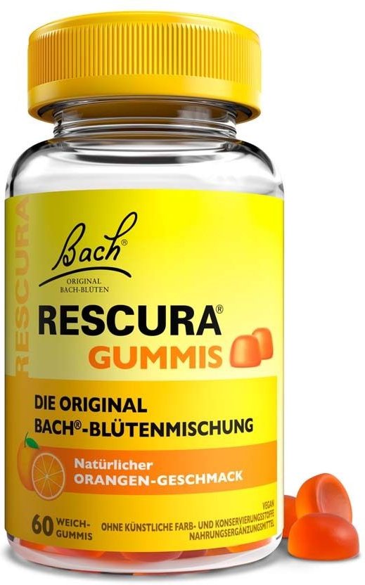 Bachblüten Original Rescura Gummis Orange 60 St Kaudragees