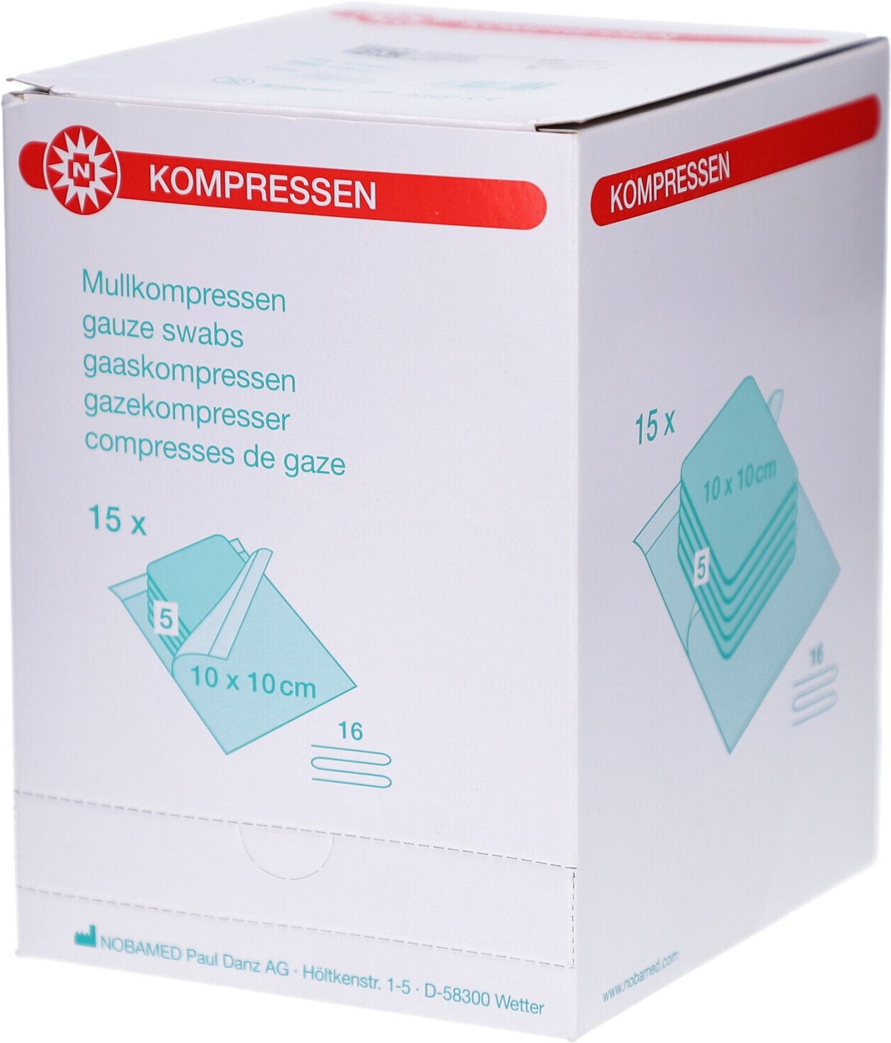 Maimed Mullkompressen 10x10 cm steril 12fach St Kompressen