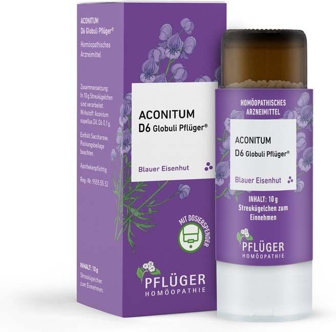 Aconitum D6 Globuli Pflüger Dosierspender
