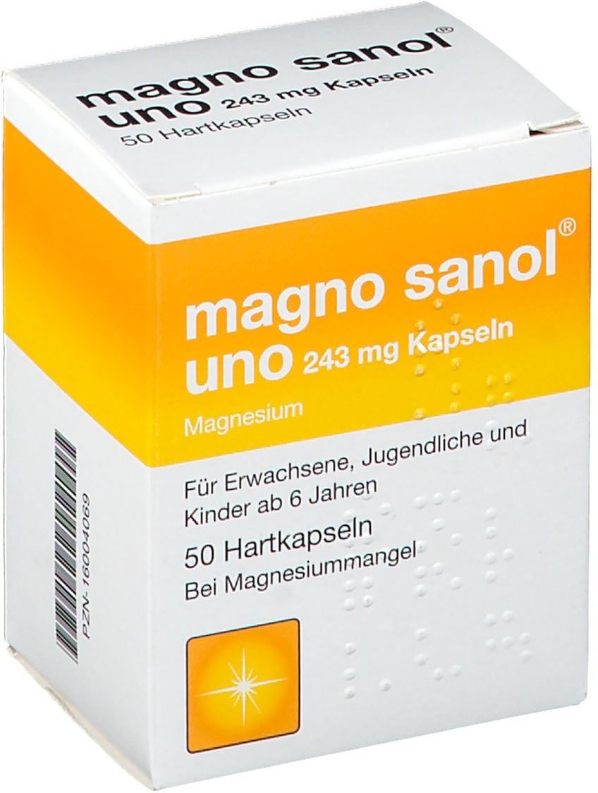Magno Sanol uno 243 mg Kapseln 50 St Hartkapseln