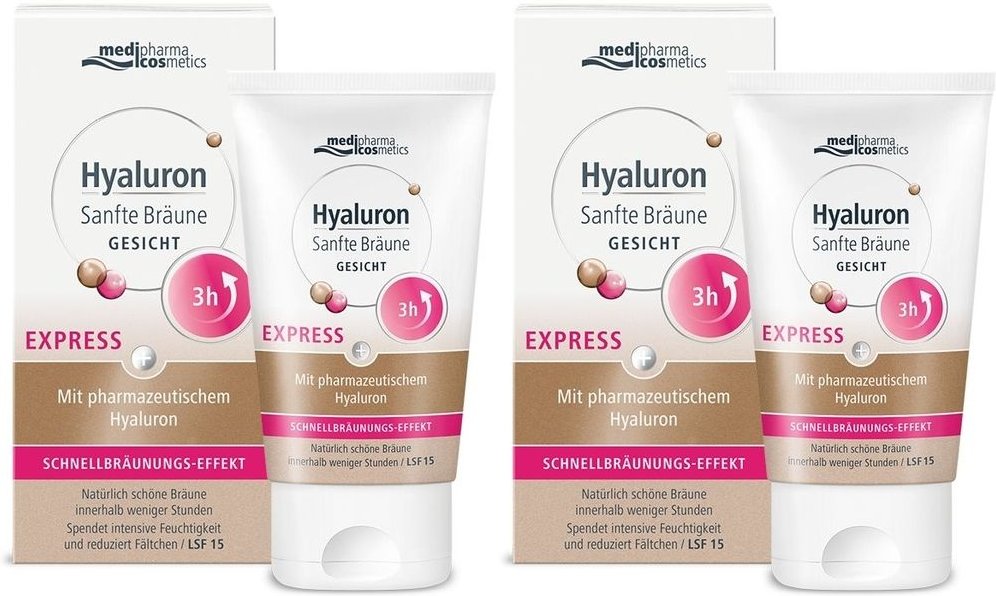 Hyaluron Sanfte Bräune Express Gesicht Creme 2x 2x30 ml
