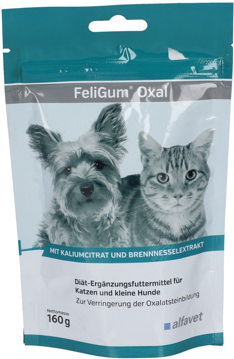 Feligum Oxal Diät-Erg.Futterm.KTA f.kl.Hunde/Katze 160 g Kautabletten