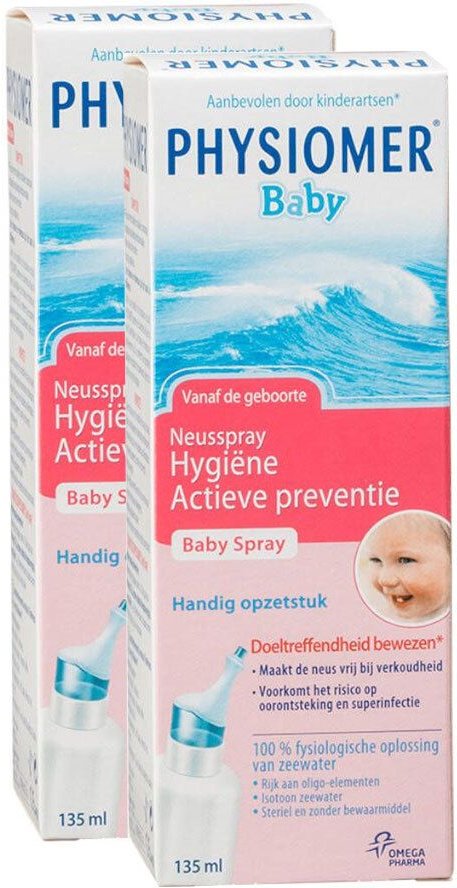 2x Physiomer Iso Baby Spray ok Nlfren 2x135 ml Nasenspray