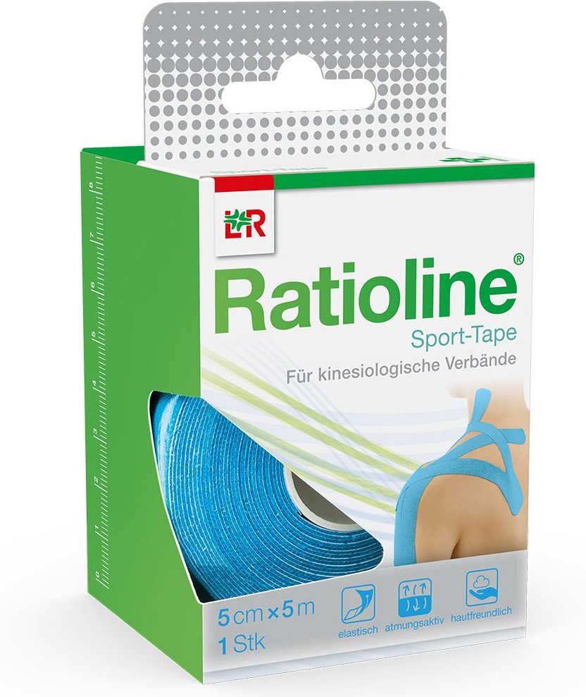 Ratioline Sport-Tape 5 cmx5 m türkis 1 St Pflaster