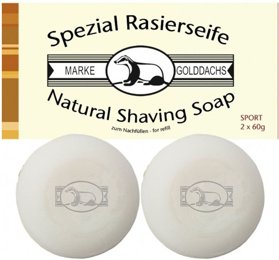 Thumbnail - Rasierseife Sport 2er Pack Golddachs 2x60 g Seife