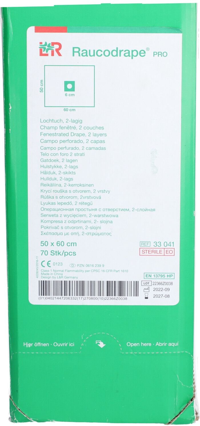 Raucodrape N Lochtuch 50x60 cm 2lagig selbstkl. 70 St Tücher