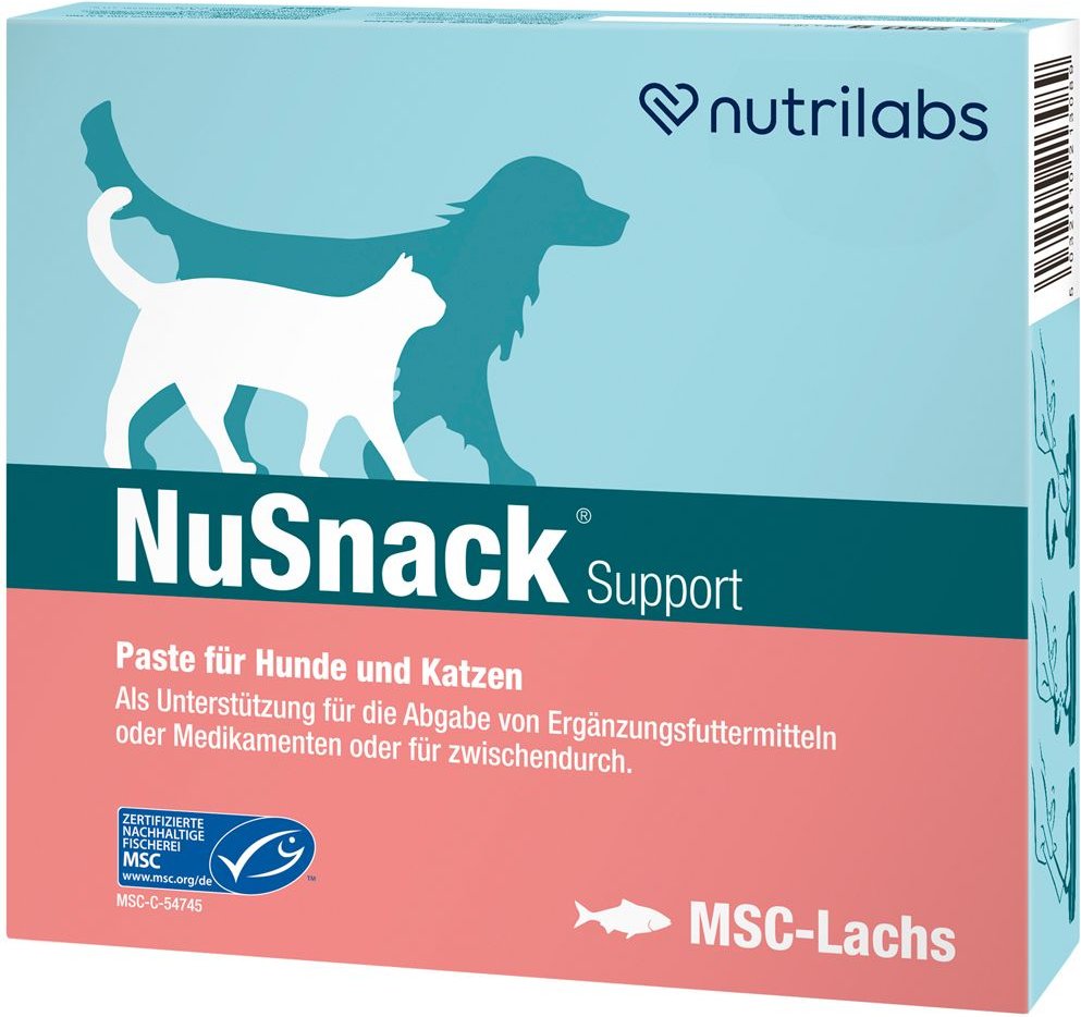 Nusnack Support MSC-Lachs Paste Sachet f.Hund/Kat. 25x10 g