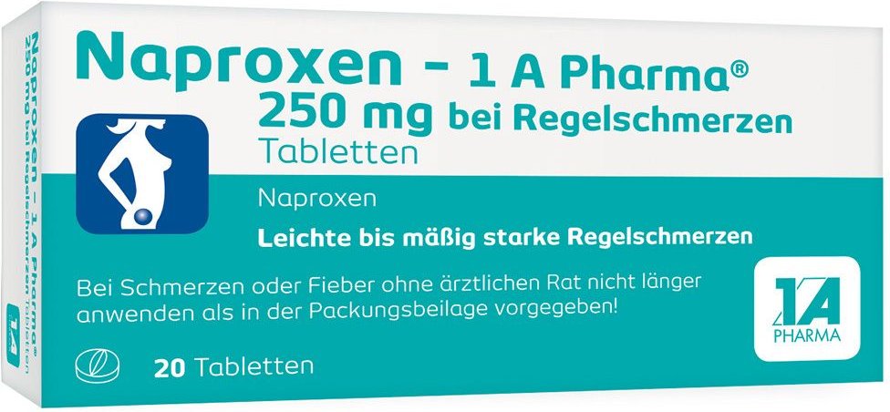 Naproxen - 1 A Pharma 250 mg bei Regelschmerzen