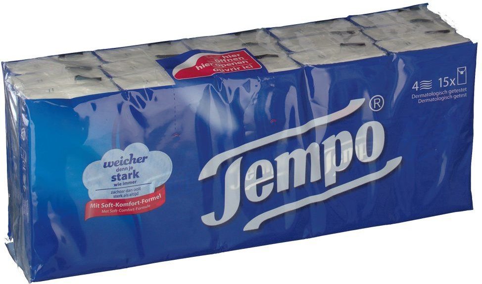 Tempo Taschentücher ohne Menthol 5404 15x10 St Tücher
