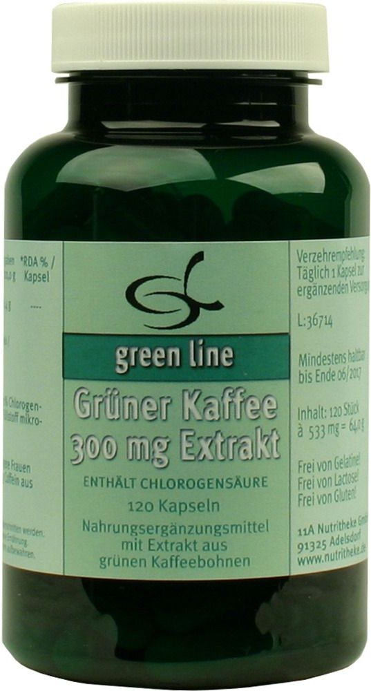 Grüner Kaffee 300 mg Extrakt Kapseln 120 St