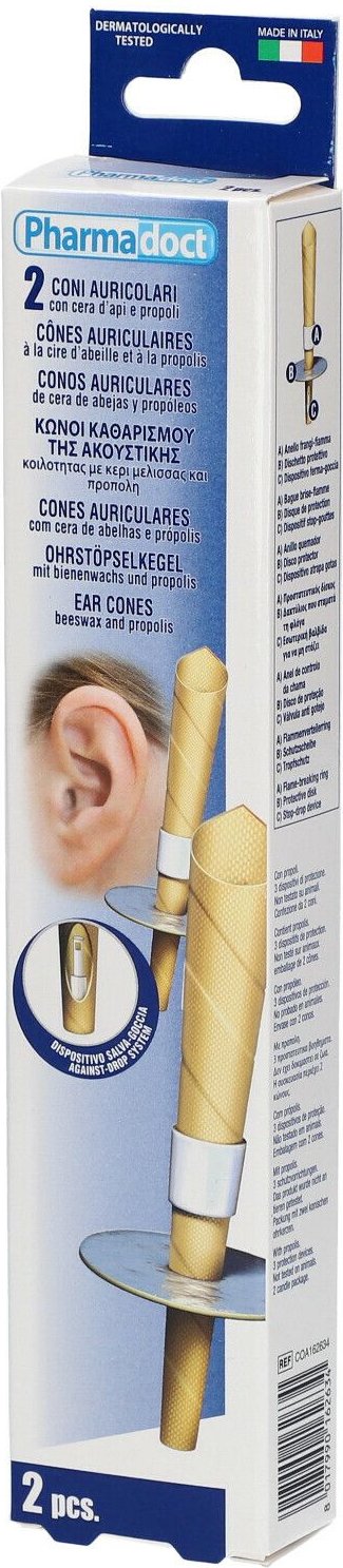 Ohrenkerzen konisch mit Bienenwachs 2 St Ohrreiniger