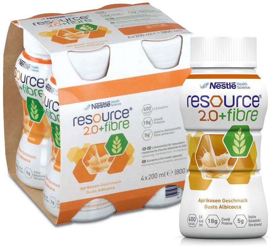 Resource 2.0 fibre Aprikose 4x200 ml Flüssigkeit