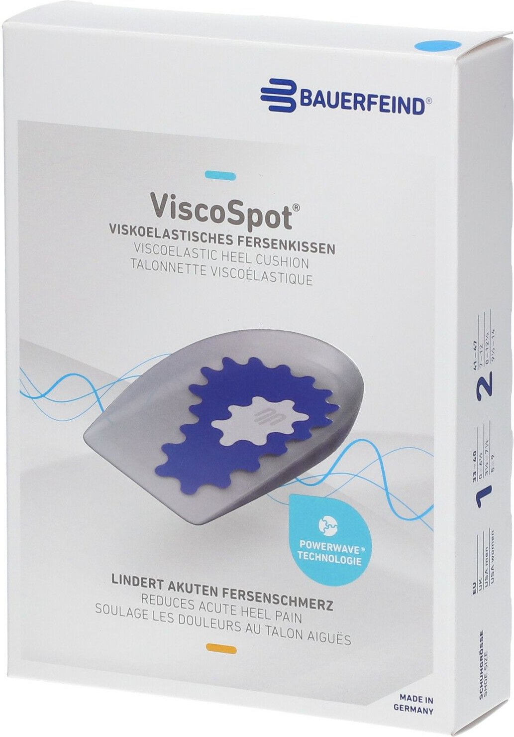 Viscospot Fersenkissen links Gr.1 2 St Kissen