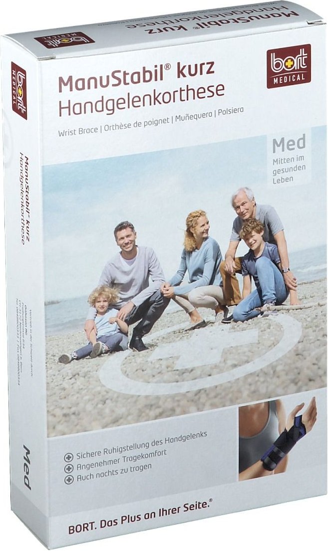 Bort ManuStabil kurz links S schwarz 1 St Bandage(s)