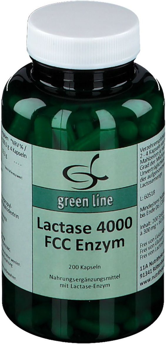 Lactase 4.000 FCC Enzym Kapseln 200 St