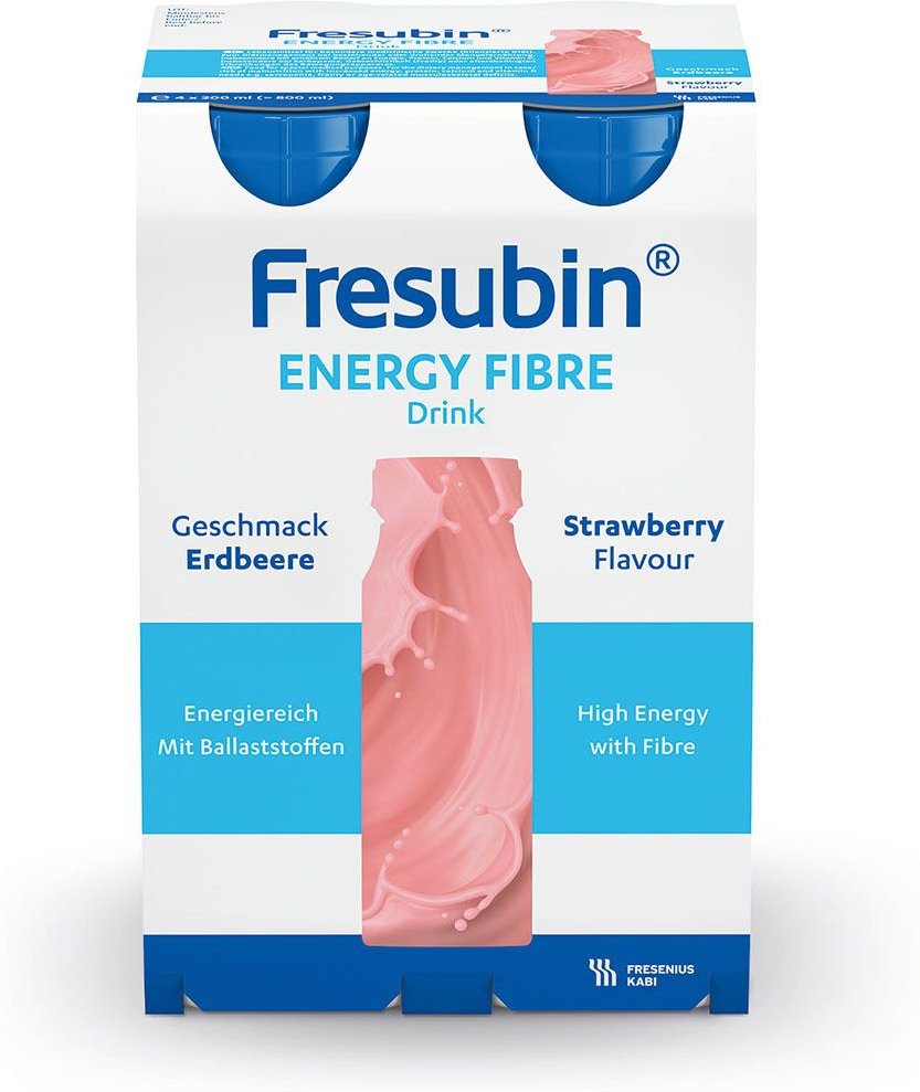 Fresubin Energy Fibre Drink Erdbeere Trinkflasche