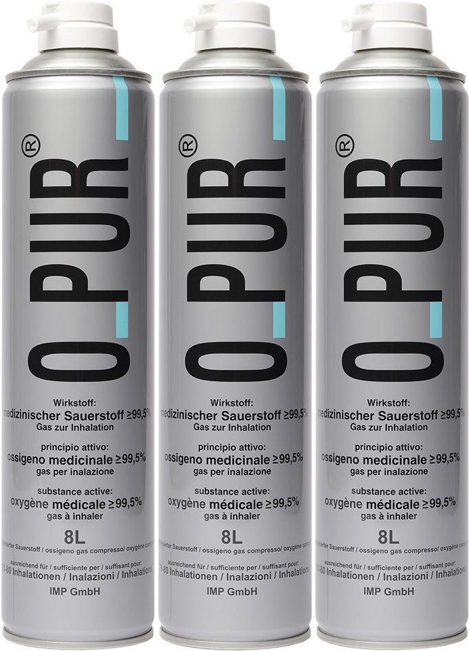 O PUR Sauerstoff Dose f.Maske Spray 3x8 l