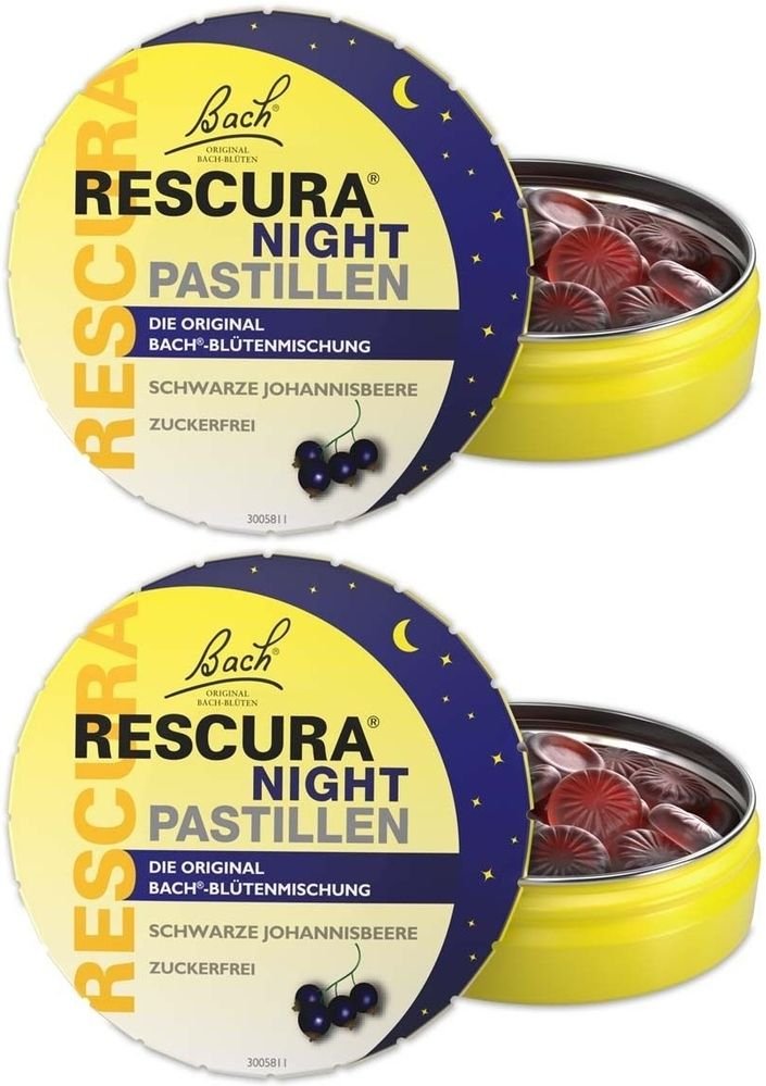 Bach OR Rescura Night PAS x2 2x50 g Pastillen