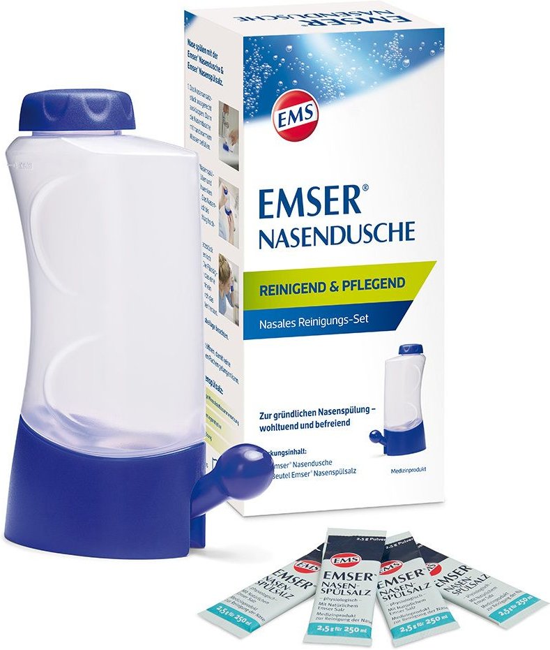 Emser Nasendusche mit 4 Btl.Nasenspülsalz 1 St Kombipackung