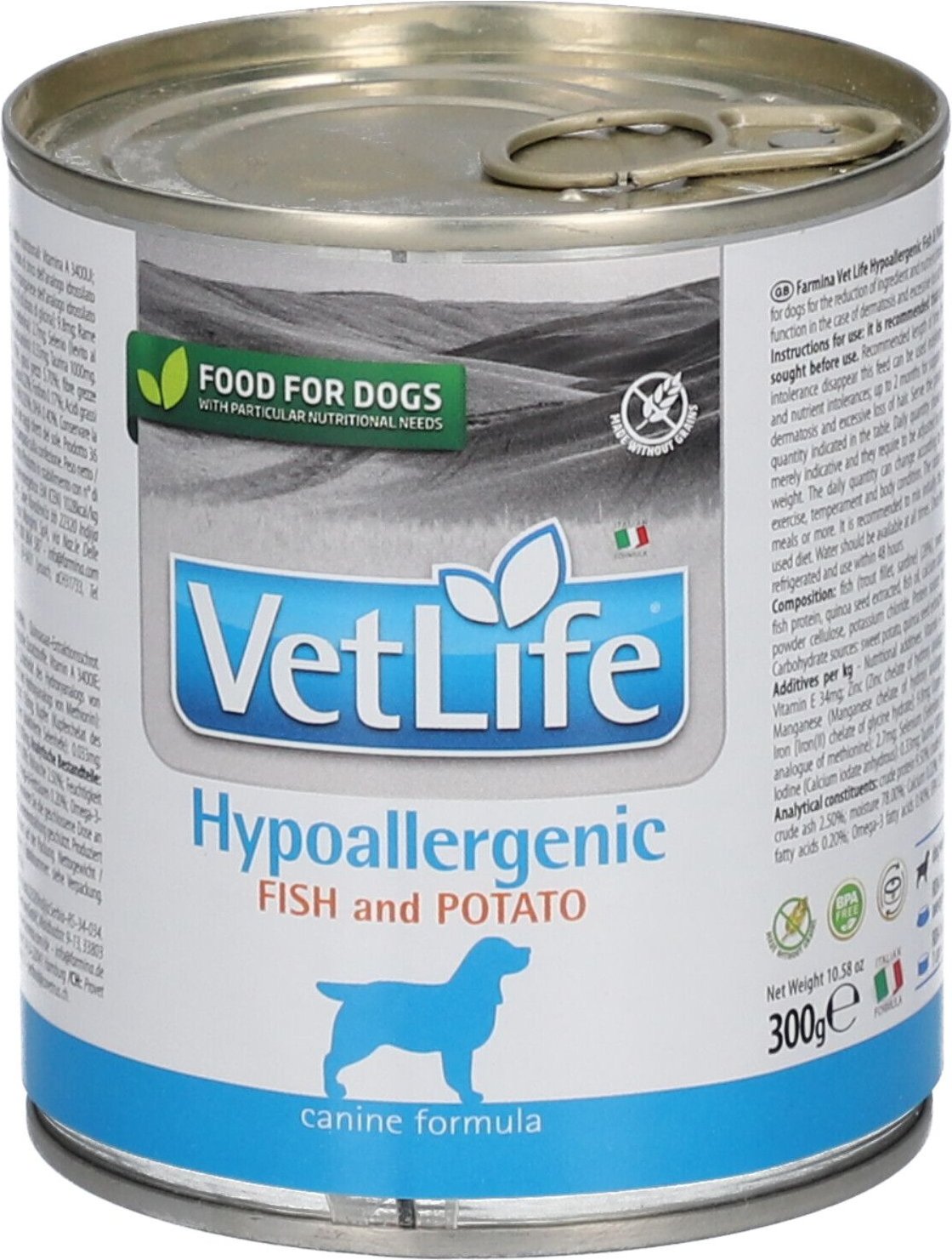 VET Life DOG HYP Fish&Pot 300G 300 g Futter