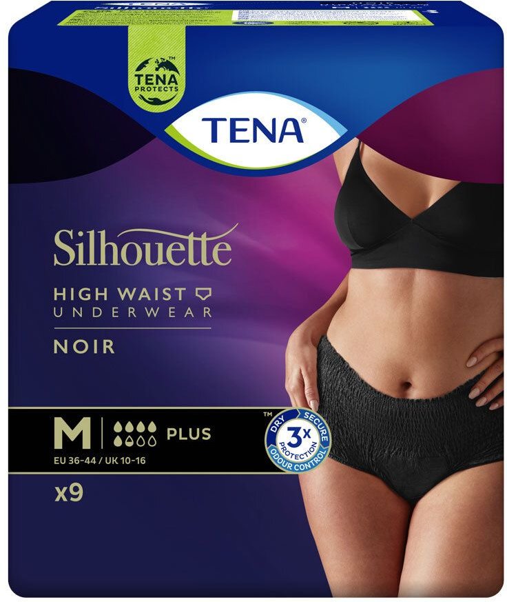 Tena Silhouette Plus M noir Inkontinenz Pants 9 St Einweghosen
