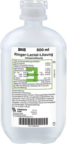 Ringer Lactat Lösung Plastik Infusionslösung