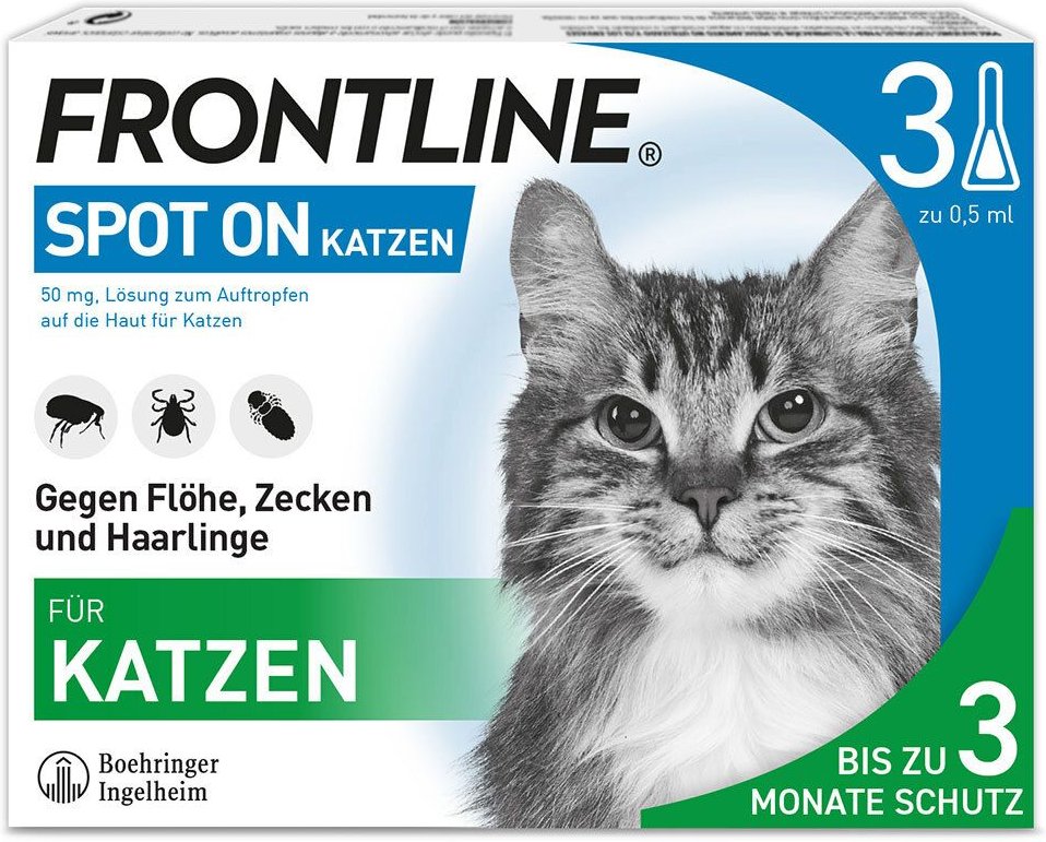 Thumbnail - Frontline Spot on K Lösung f.Katzen 3 St Einzeldosispipetten
