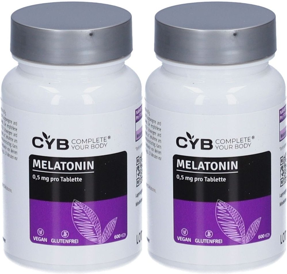 CYB Melatonin 0,5 mg vegan Tabletten 2x 2x600 St
