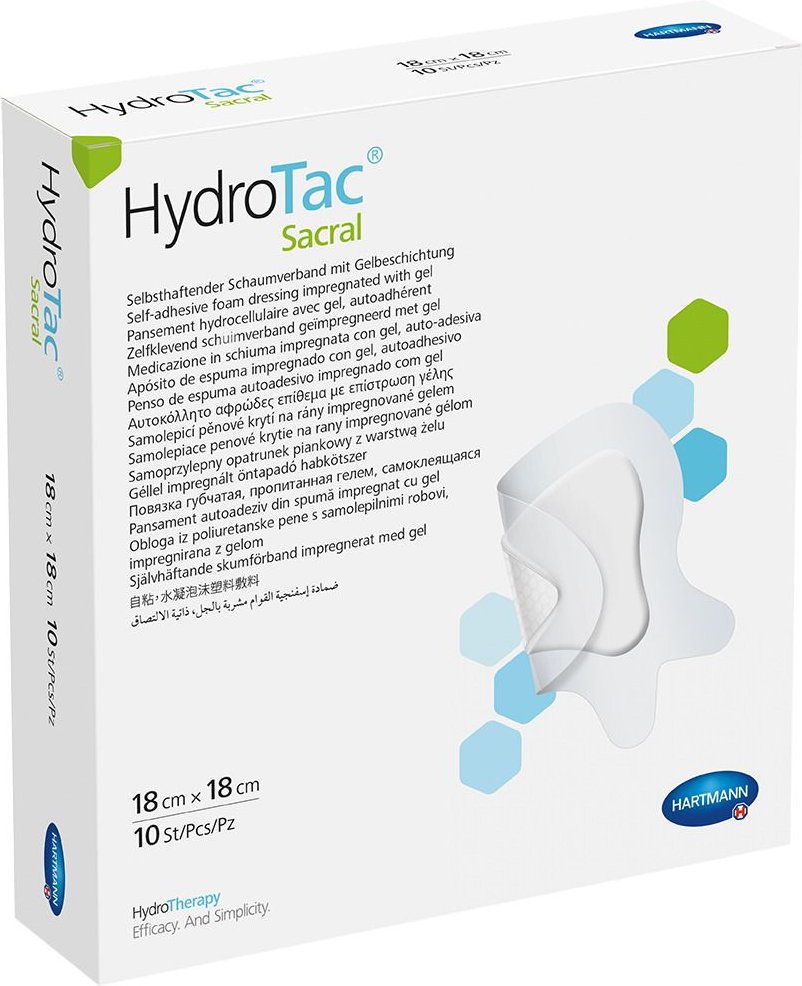 Hydrotac comfort sacral Schaumverb.18x18 cm steril 10 St Verband