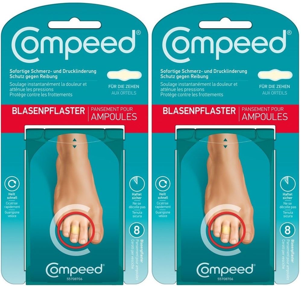 Compeed Blasenpfl AN D ZEH x2 2x8 St Pflaster