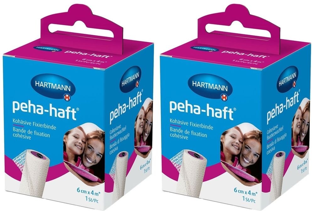 Peha-Haft Fixierbinde latexfrei 6 cmx4 m OTC 2x 2x1 St Binden