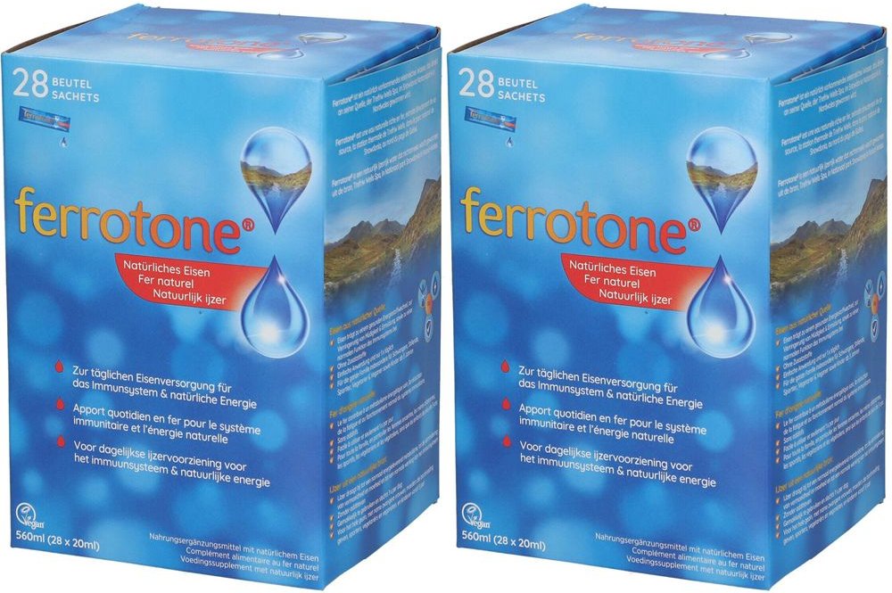 ferrotone Natürliches Eisen Doppelpack 2x28x20 ml Beutel