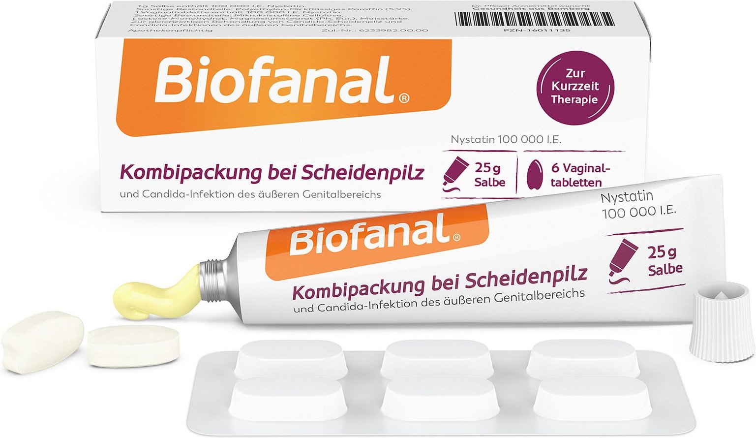 Biofanal Kombipackung b.Scheidenpilz Vagtab.+Salbe 1 St