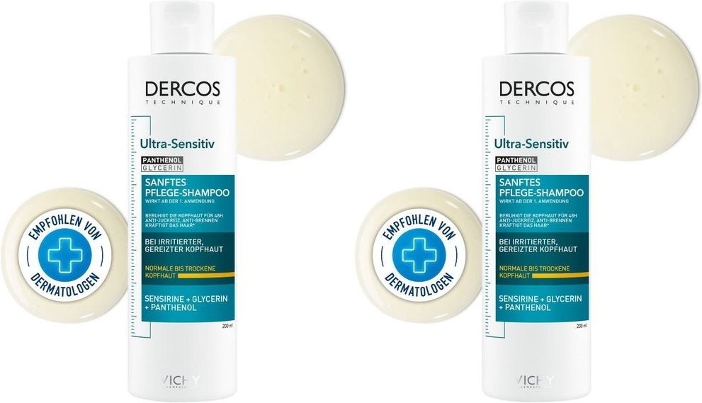Vichy Dercos ultra-sensitiv Shampoo trock.Kopfhaut 2x 2x200 ml