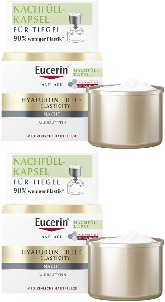 Eucerin Anti-Age Hyaluron-Filler+Elast.Nacht Ref. 2x 2x50 ml Creme