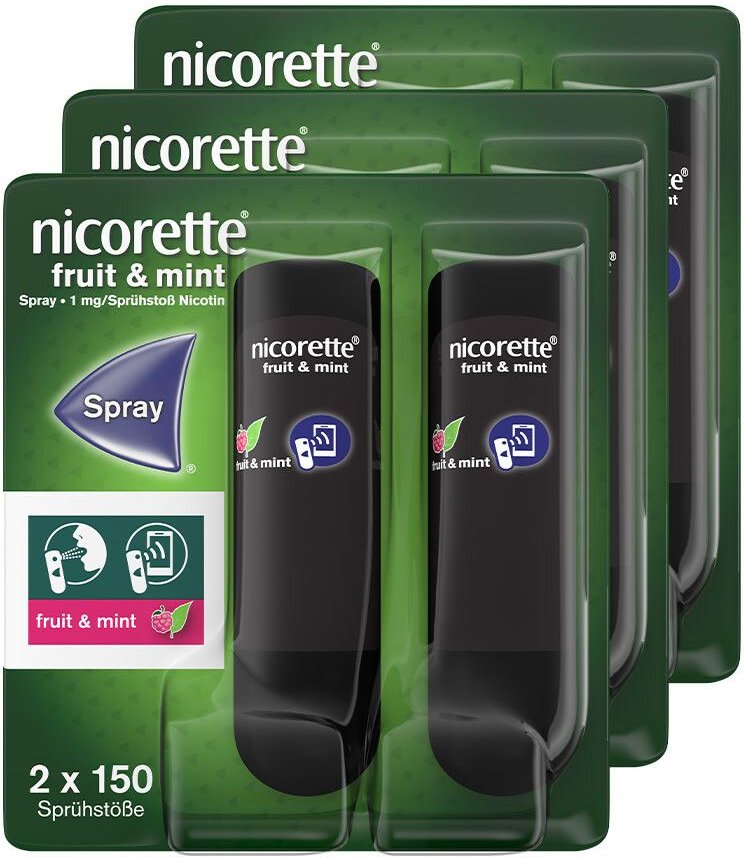 nicorette fruit & mint Spray mit Nikotin 3x 2 St 3x2
