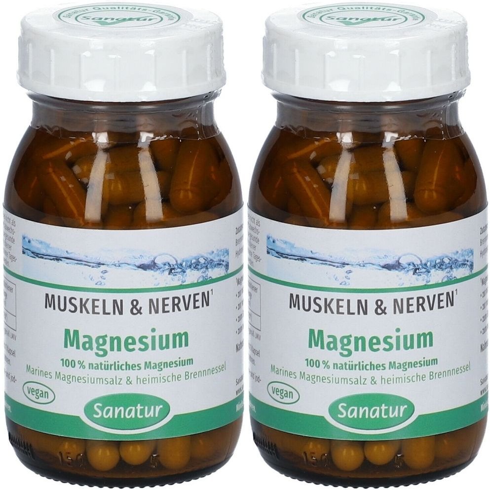 Magnesium 100% natürlich Kapseln 2x 2x100 St