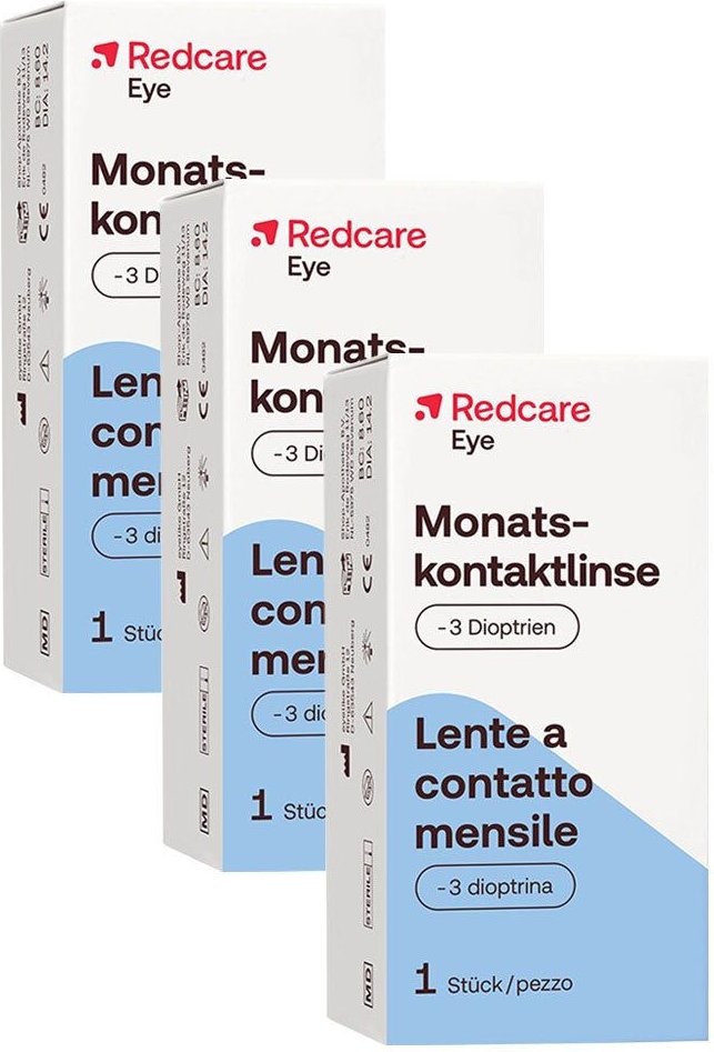 Redcare Monatslinse -3 3er-Pack 3x1 St Kontaktlinsen