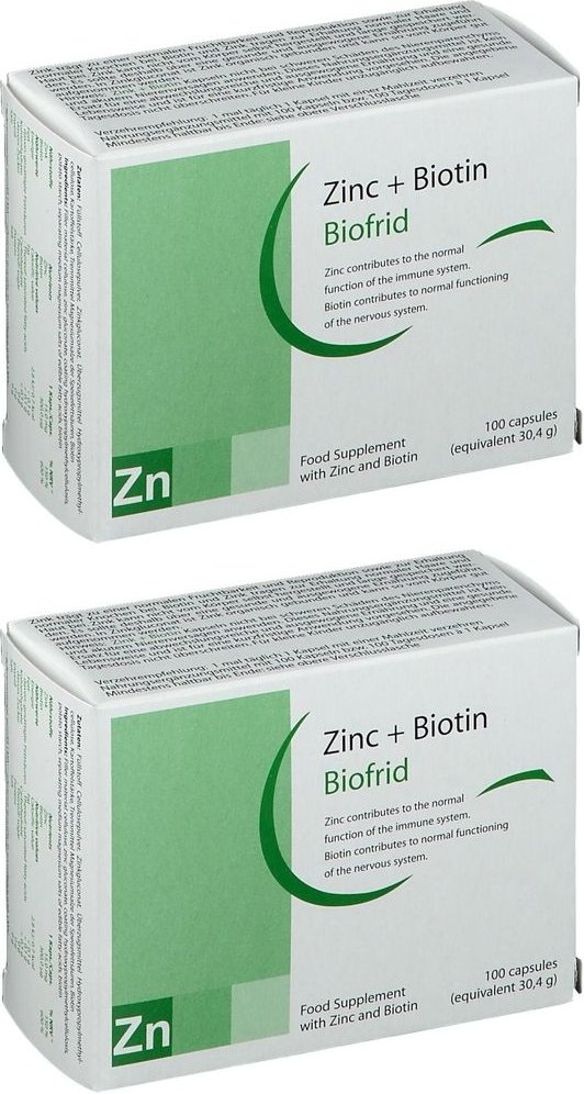 Zink+Biotin Kapseln 2x 2x100 St