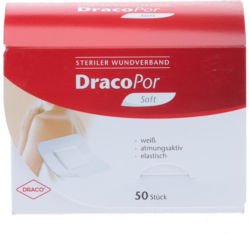 DracoPor Soft weiß Wundverband 8x10 cm steril