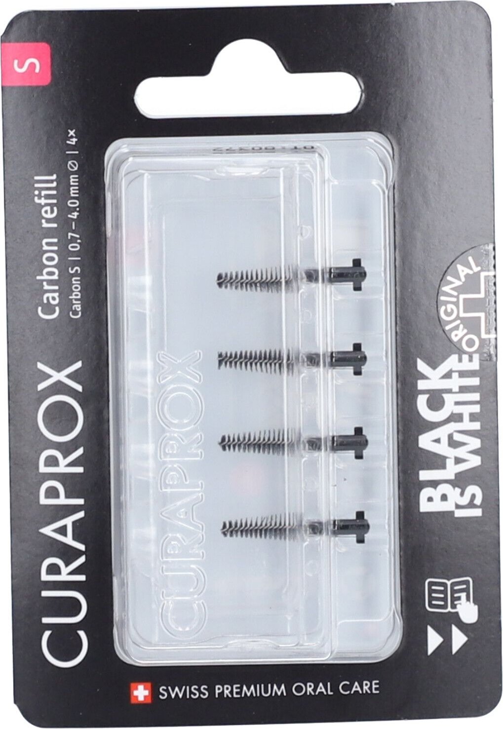 Curaprox black is white IDB refill Carbon S 4 St Zahnbürste